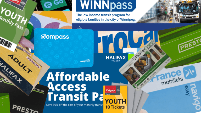 a collage of various transit and metro passes