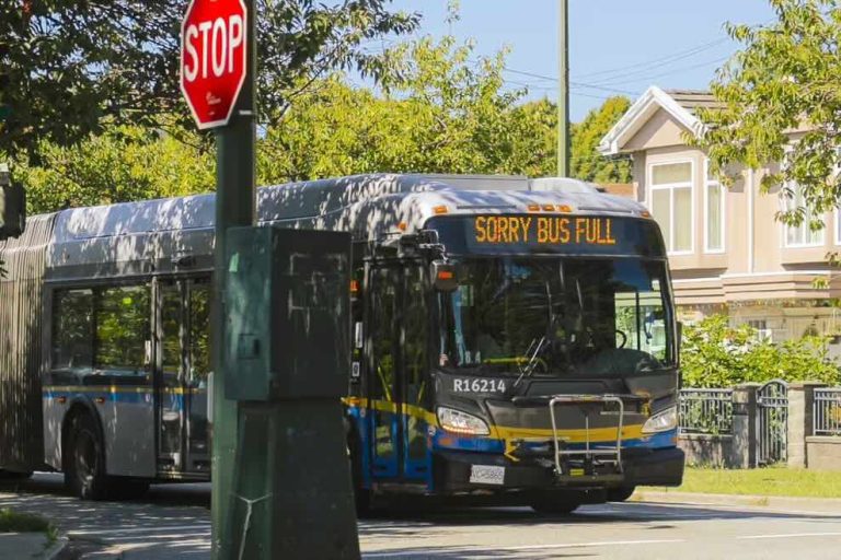 What’s red and takes 1,000 days to create? Vancouver bus lanes with paint and signs, apparently