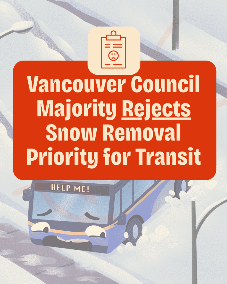 Vancouver Council Majority Rejects Snow Removal Priority for Transit