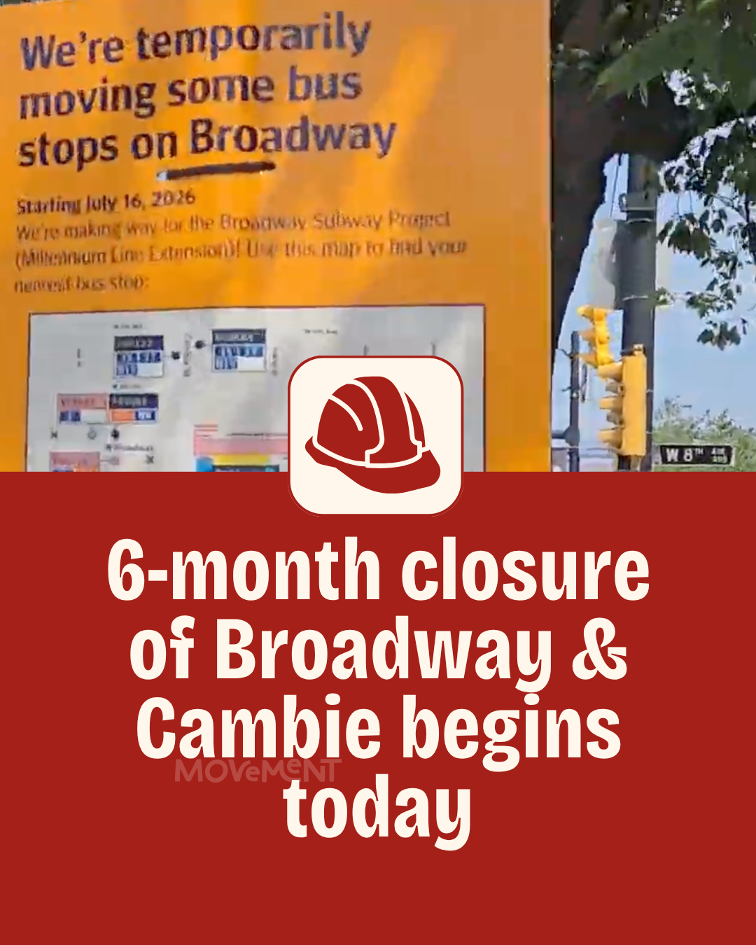 Statement: 6-Month Closure of Broadway & Cambie Begins